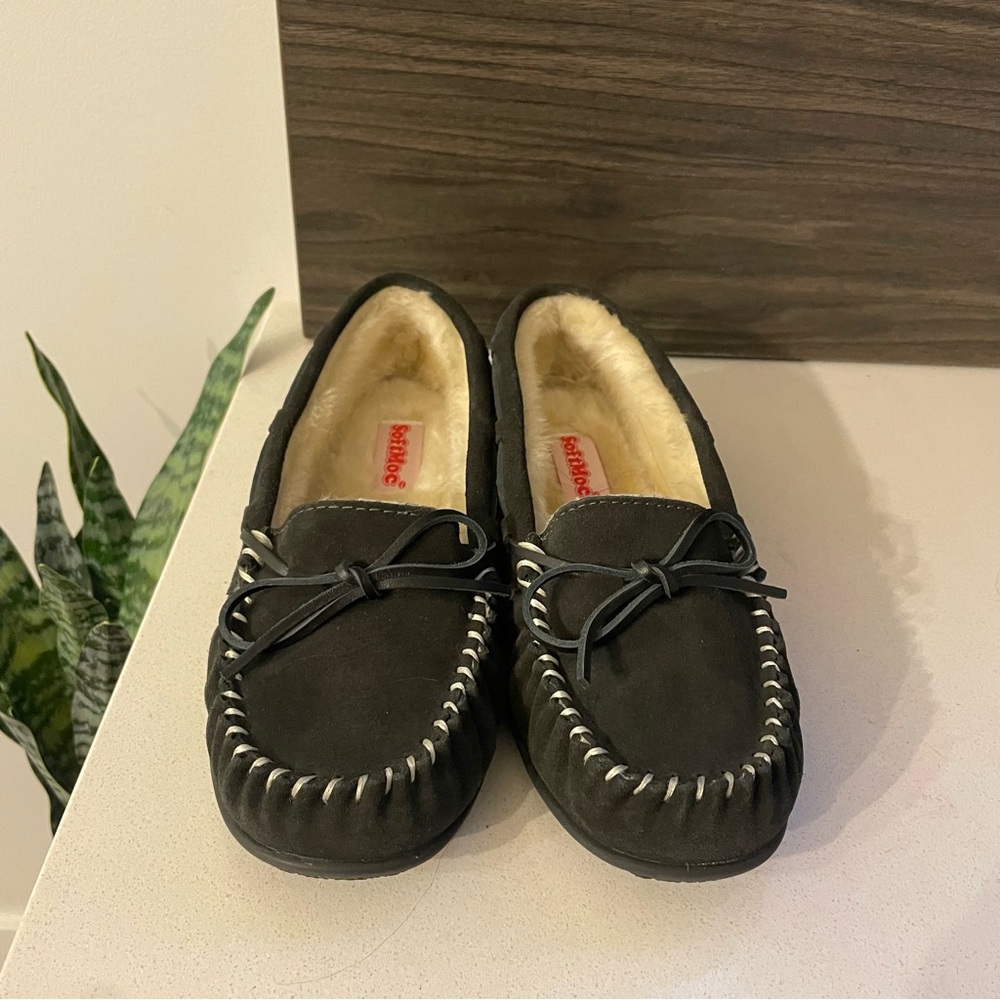 NWOT Womens Bali Supreme Ballerina SoftMocs - Charcoal - Picture 4 of 7